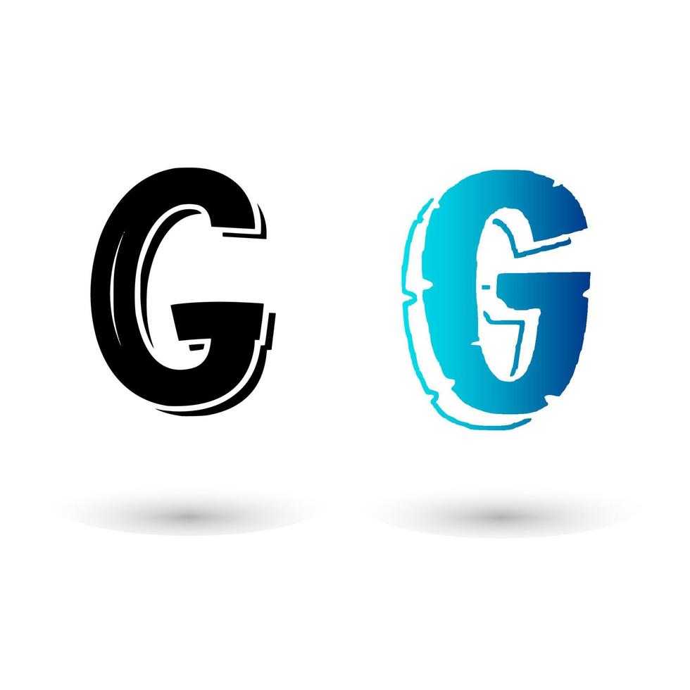 Beautiful Cartoon Letter G Typography vector