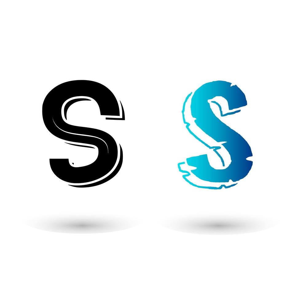 Beautiful Cartoon Letter S Typography vector