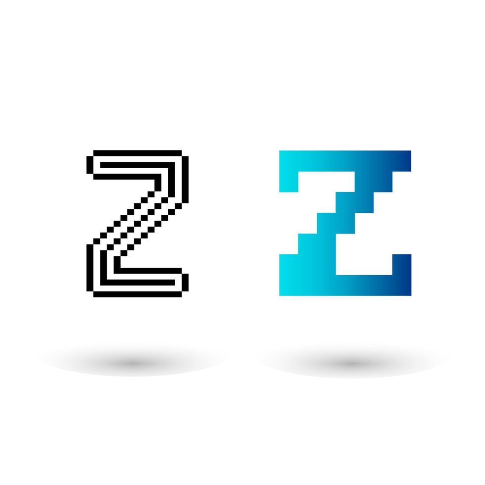 Abstract Pixel Letter Z Graphic Design 4261323 Vector Art at Vecteezy