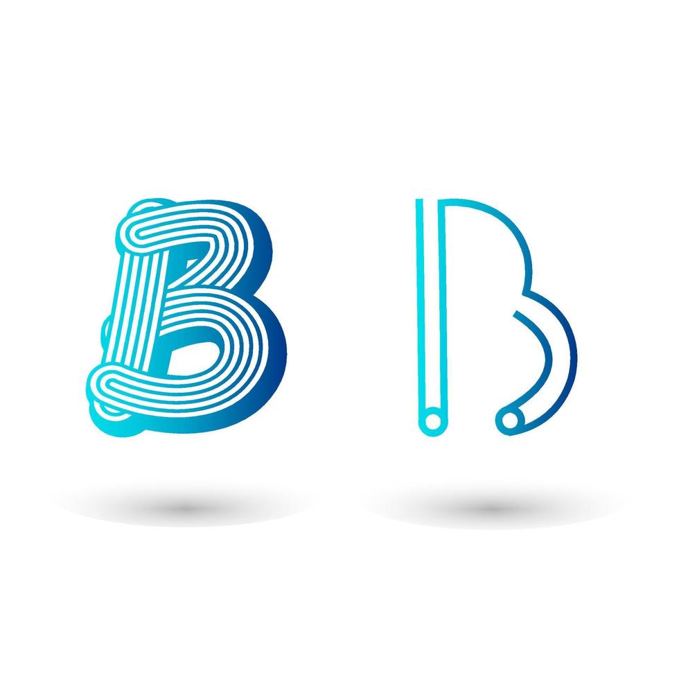 diseño de tipografía futurista letra b vector