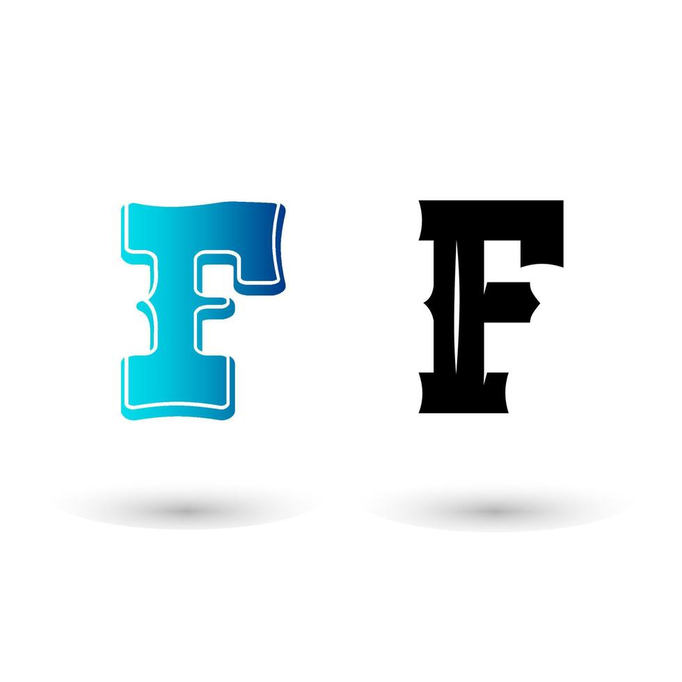 elegante diseño de tipografía occidental letra f vector