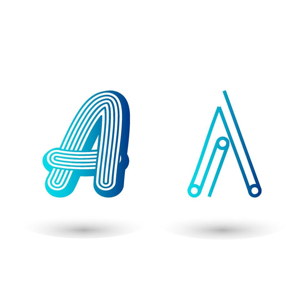 Futuristic Letter A Typography Design vector