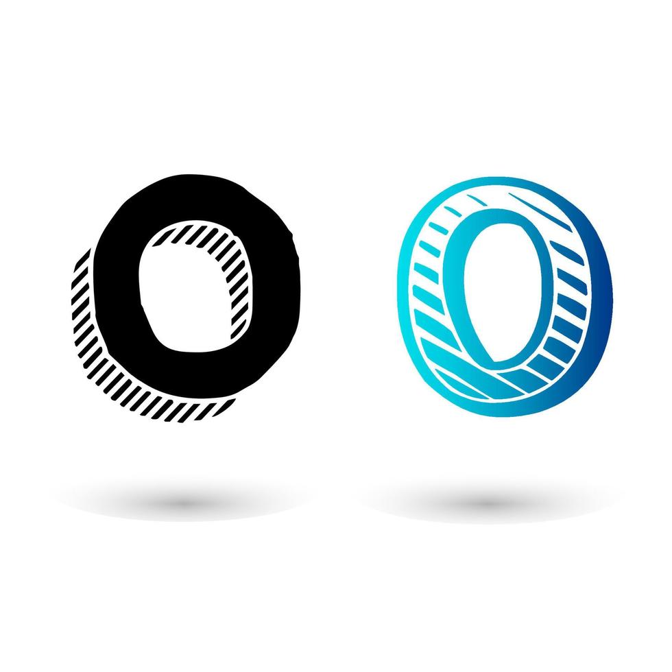Modern Comic Letter O Design vector