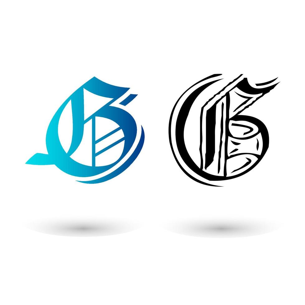 Stylish Gothic Letter G Illustration vector