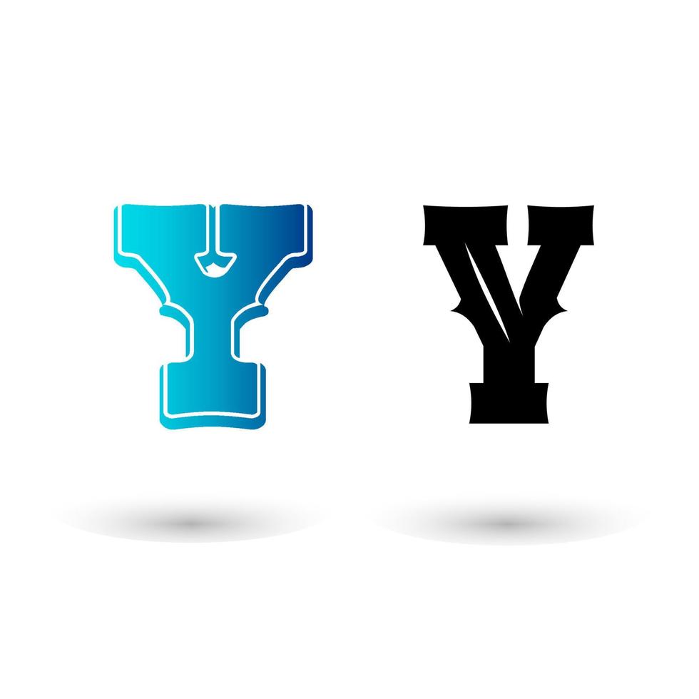 Elegant Western Letter Y Typography Design vector