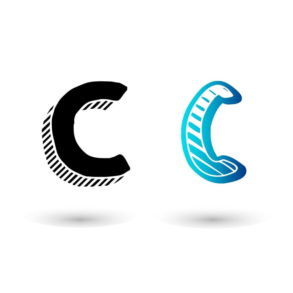 Modern Comic Letter C Design vector