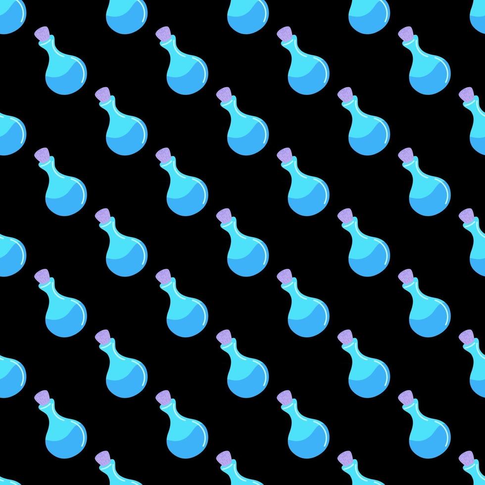 seamless pattern with blue bottles vector