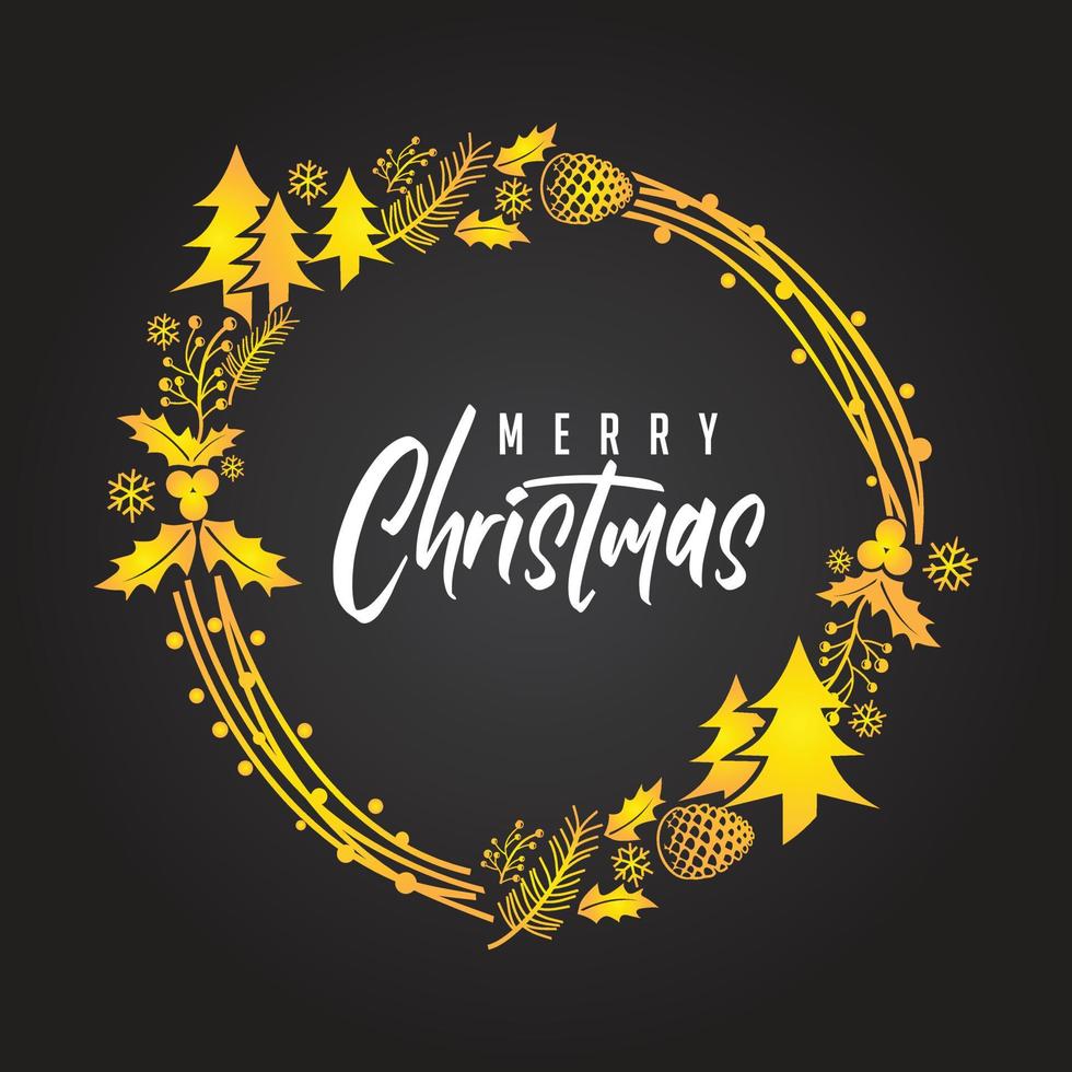 Merry Christmas Rustic Style vector
