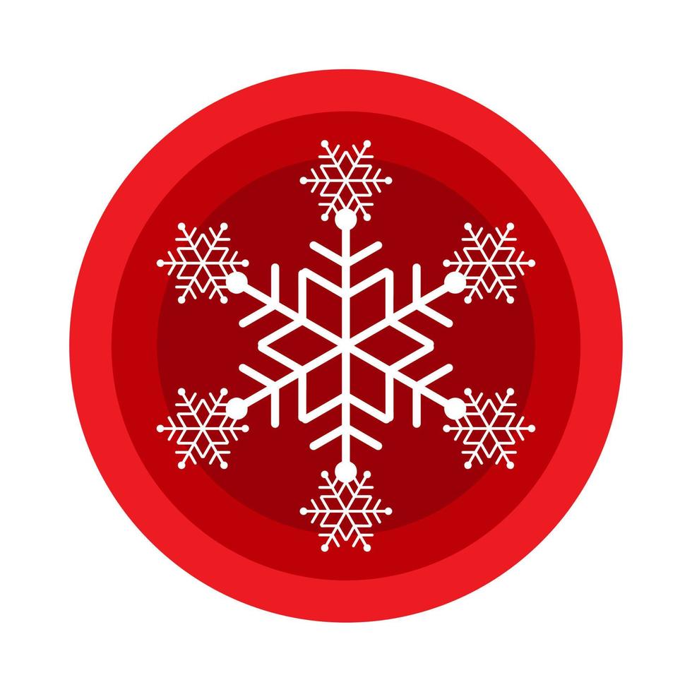 Snowflake Circle Label vector