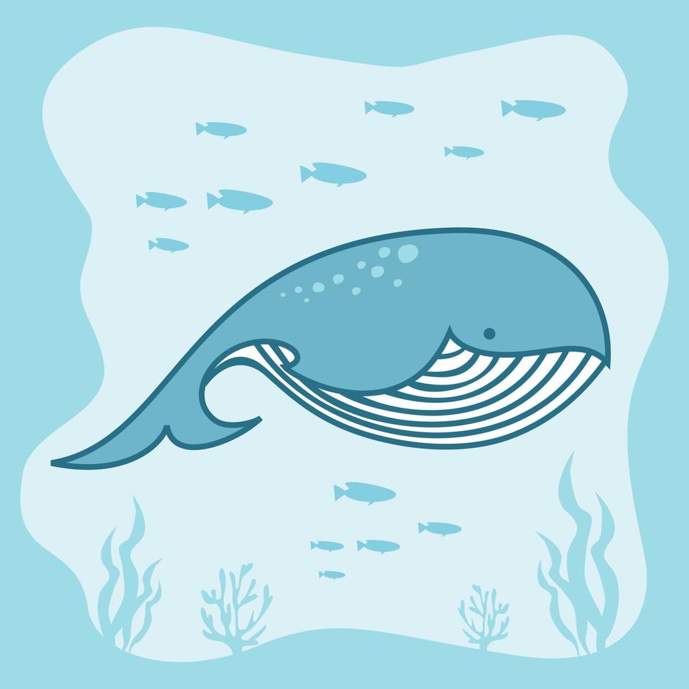 ilustraciones de ballenas vector