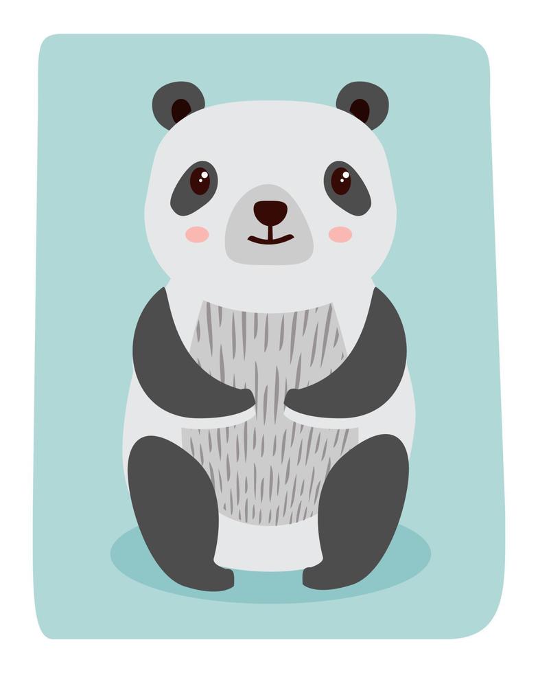 Panda Vintage Animals Vector