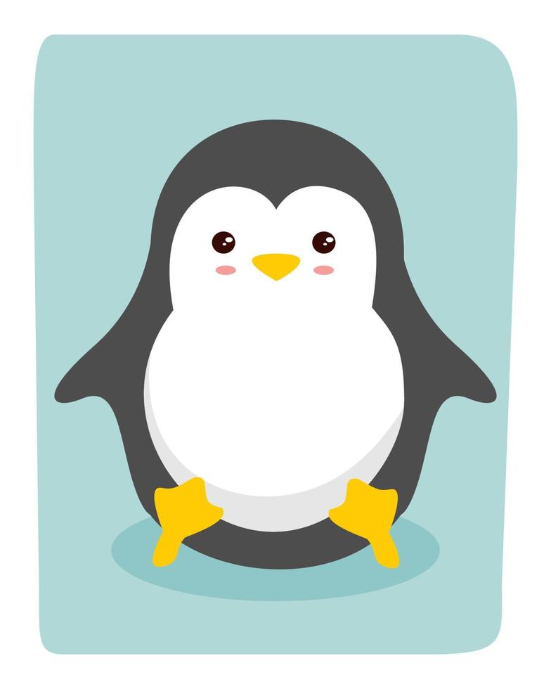 vector de animales vintage pingüino