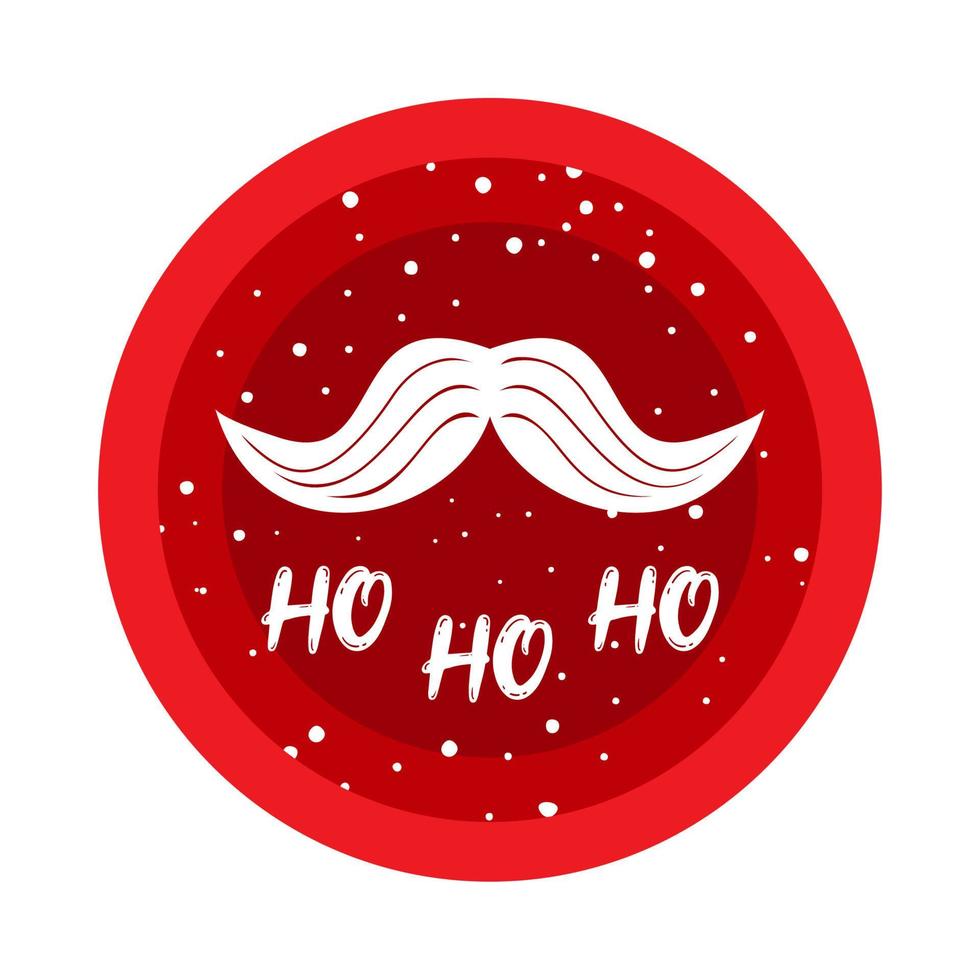 Ho ho ho Merry Christmas Character Label cartoon vector