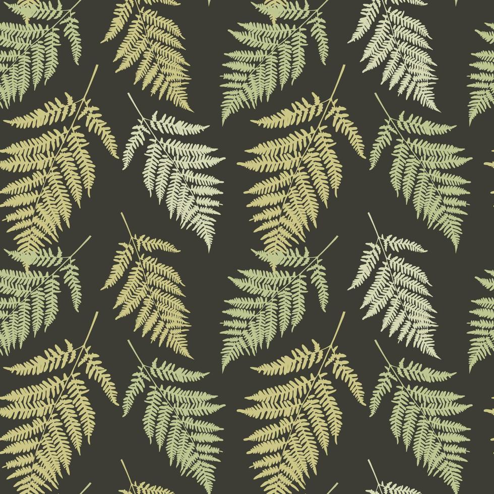 Fern leaf seamless pattern background. Vector Illustration