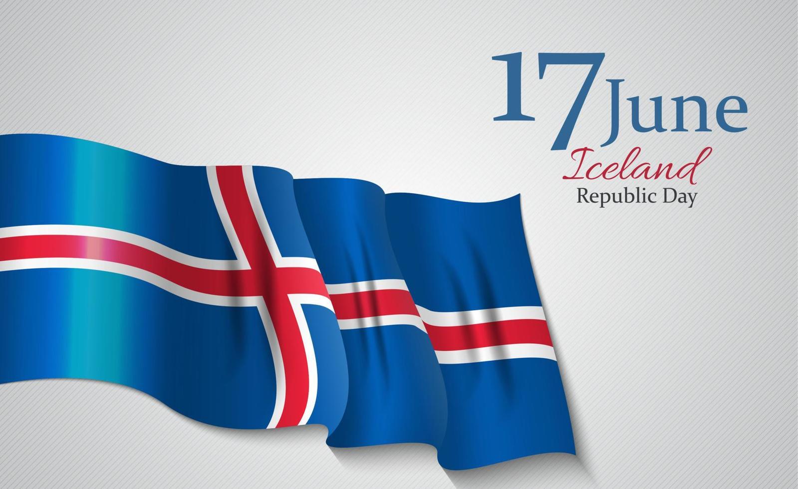 June 17 Iceland Republic Day Background. Vector Illustration