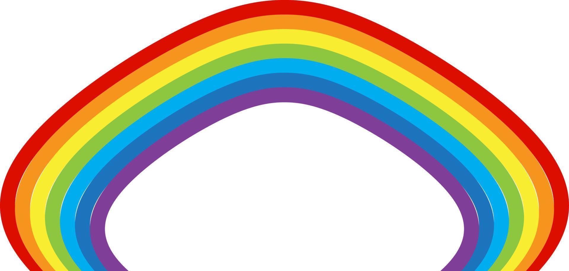 arco iris multicolor curvado. ilustración vectorial. Eps10 vector