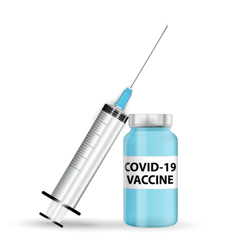 Covid-19 Vaccine Medical Background. Vector Illustration