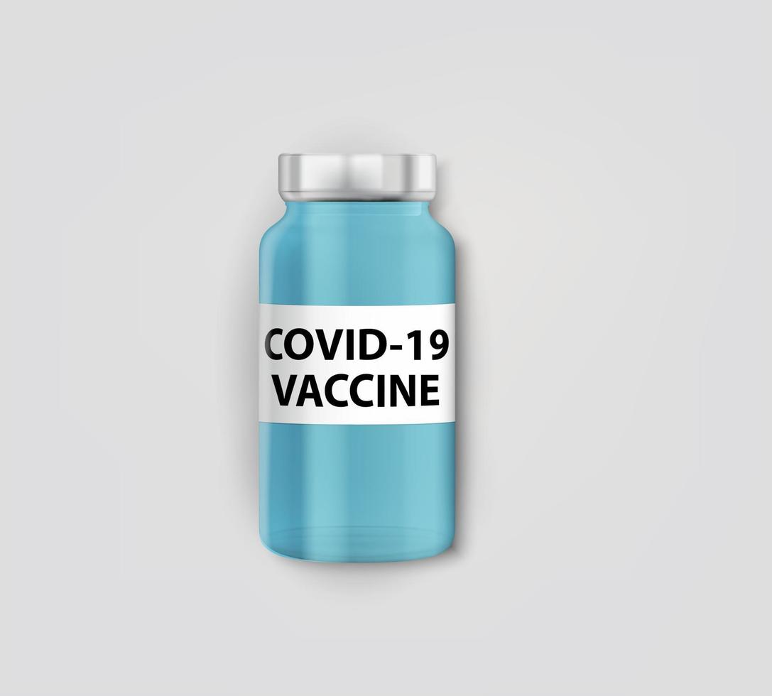 Covid-19 Vaccine Medical Background. Vector Illustration