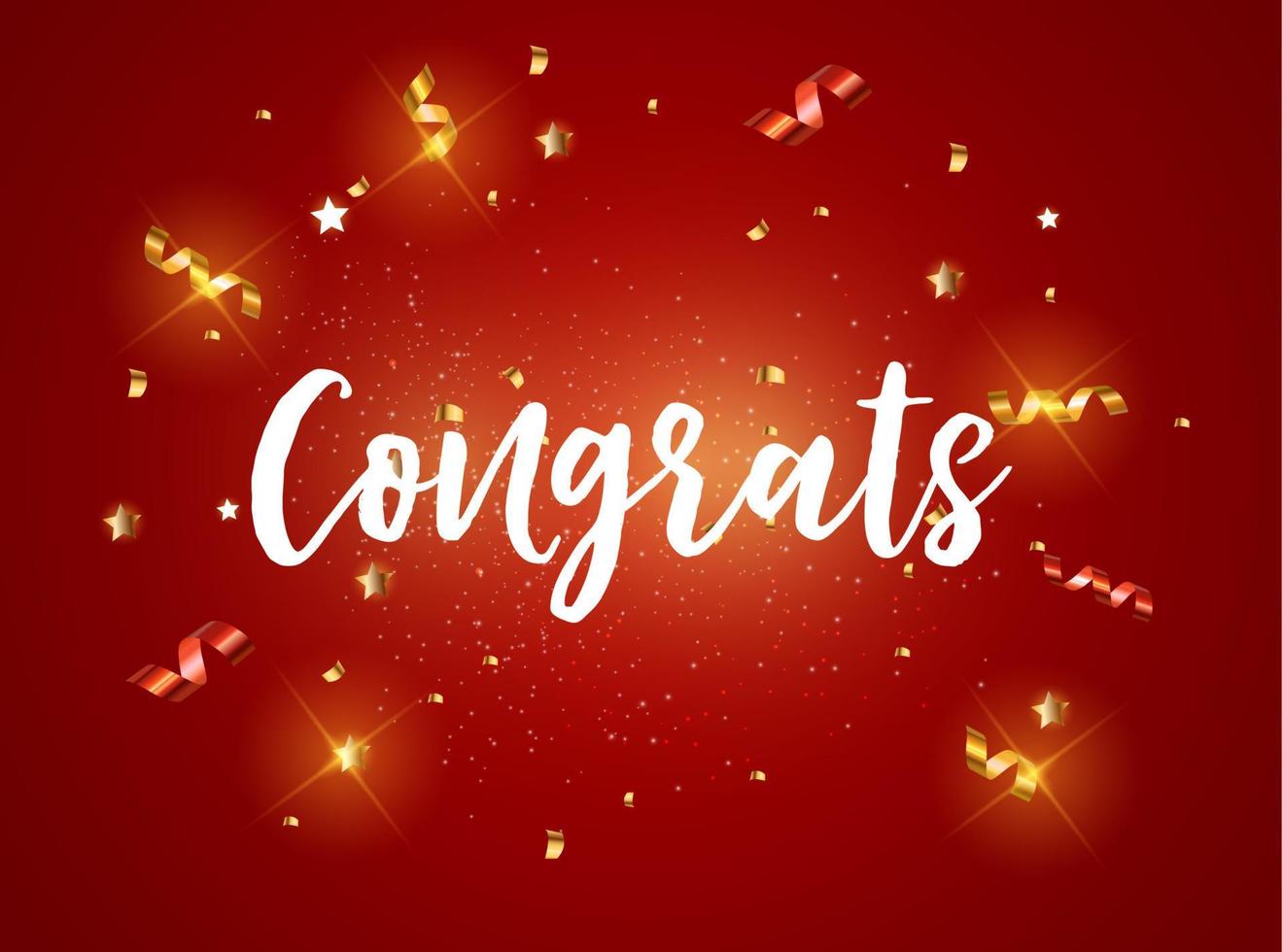Congratulations design template background. Vector illustration