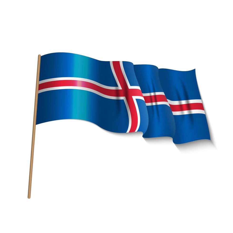 bandera de la república de islandia. ilustración vectorial vector