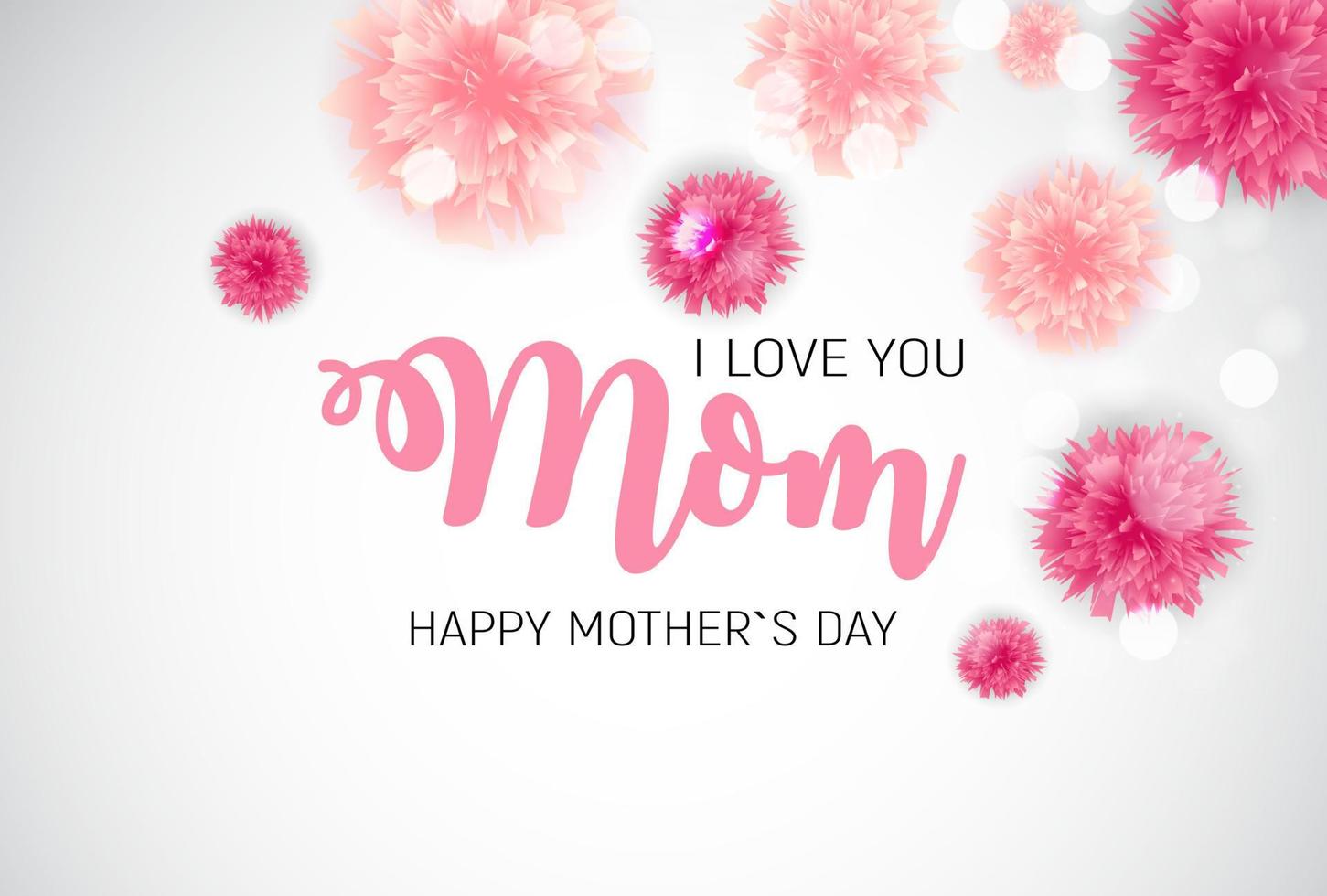 Thanks for everything, Mom. Happy Mother Day Cute Background with ...