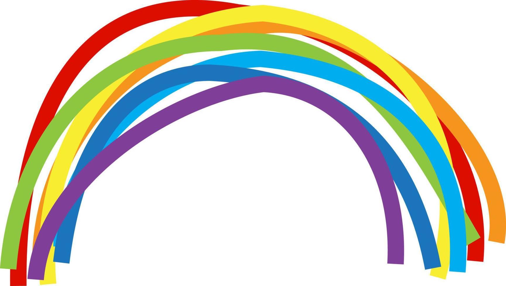 arco iris multicolor curvado. ilustración vectorial. Eps10 vector