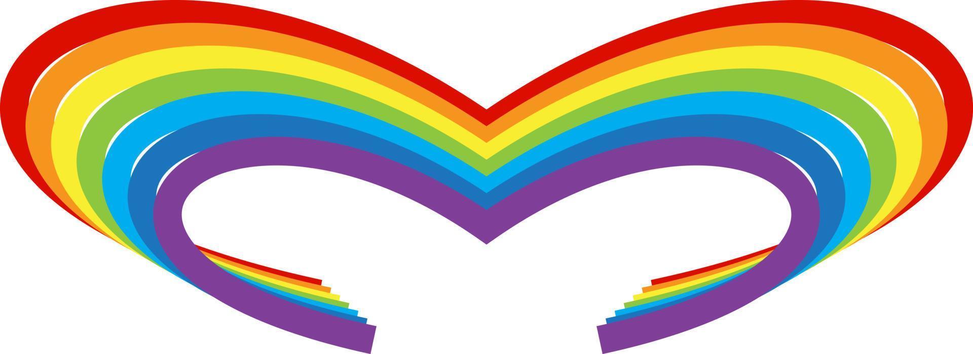 rainbow multicolored curved. Vector Illustration. EPS10