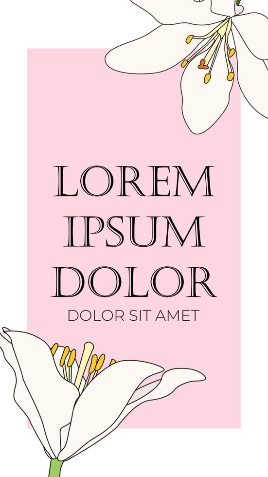 Summer Abstract Instagram stories  banner background can be use for landing page, website, mobile app, web design. Vector Illustration