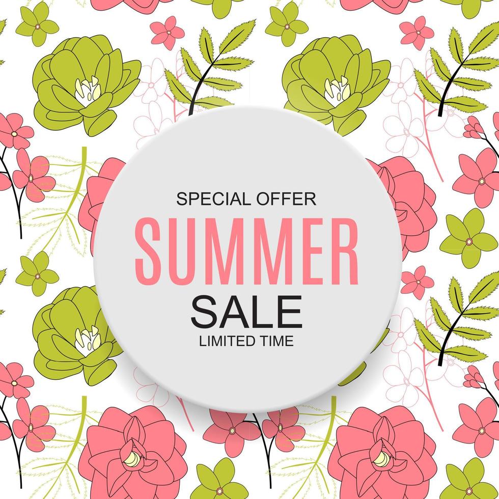 Summer Sale concept Background. Vector Illustration