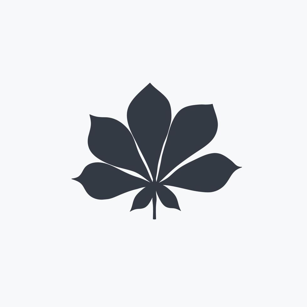 Chestnut leaf icon isolated. Vector Illustration
