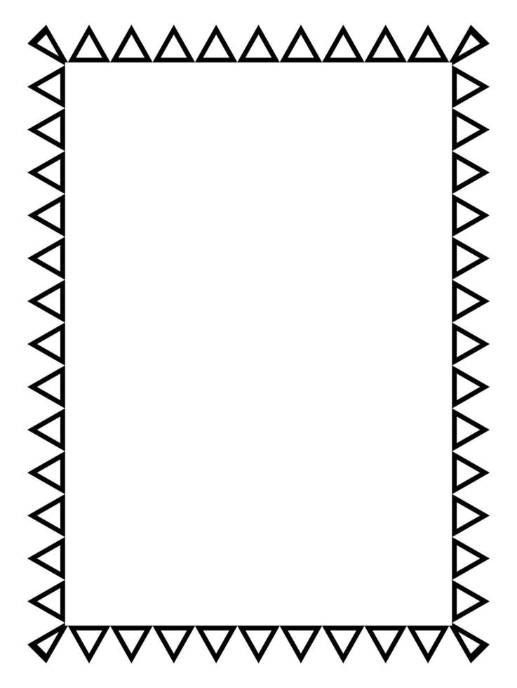 black rectangular frame. A4 format. Vector Illustration. EPS10