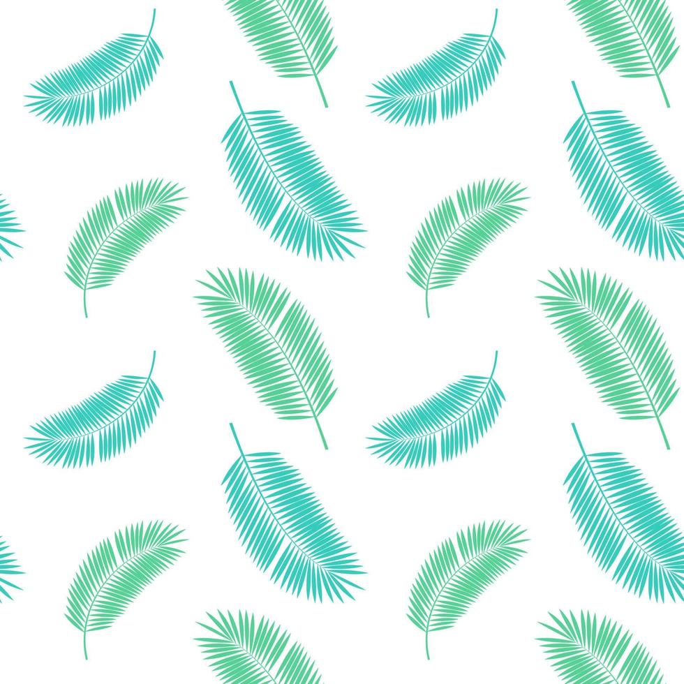 Colorful Silhouette of Palm Trees on White Background. Seamless pattern. Vector illustration