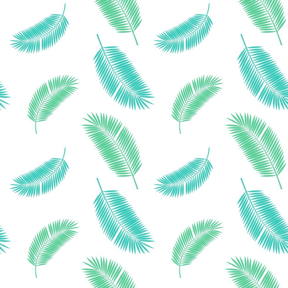 Colorful Silhouette of Palm Trees on White Background. Seamless pattern. Vector illustration