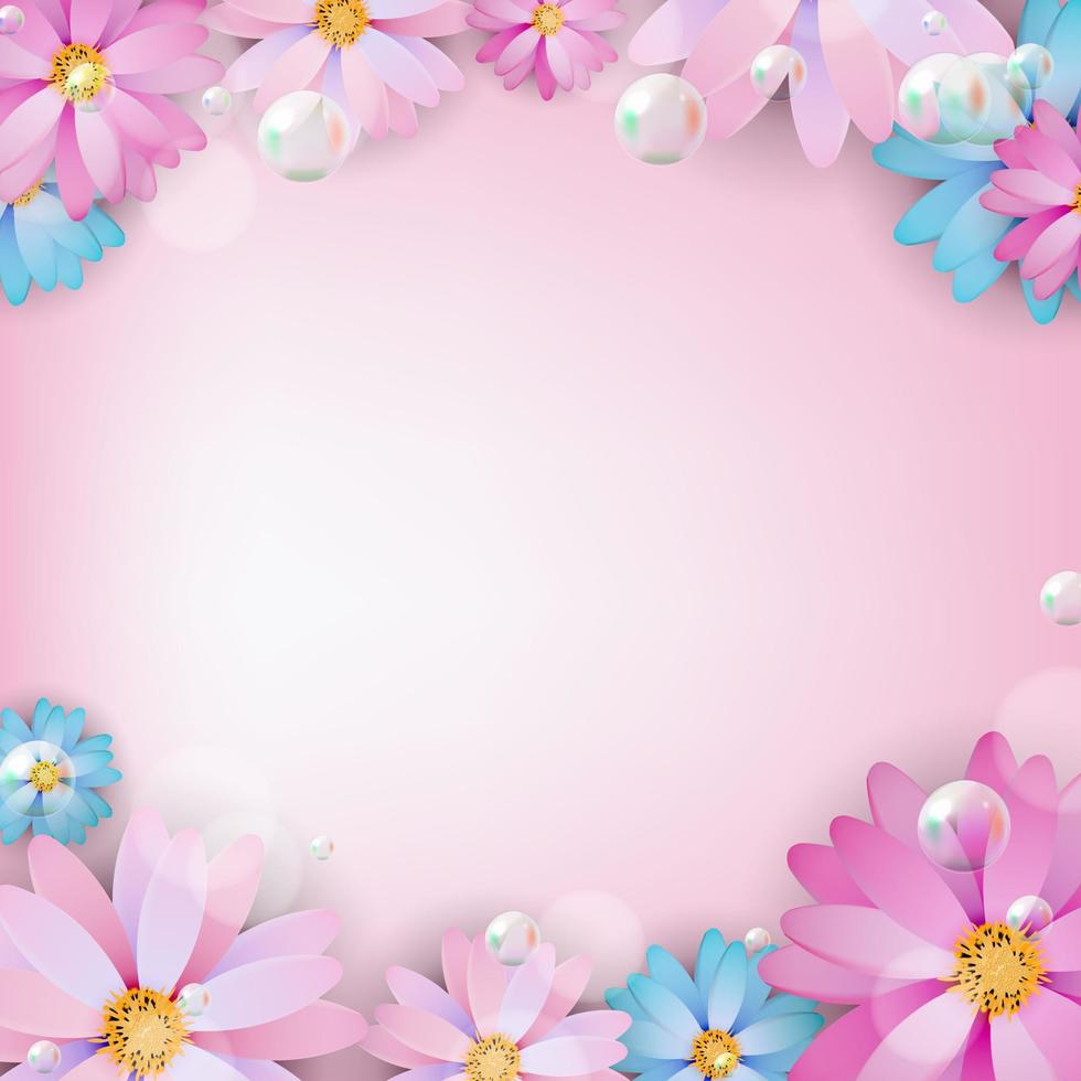 Abstract Natural Flower Background. Vector Illustration