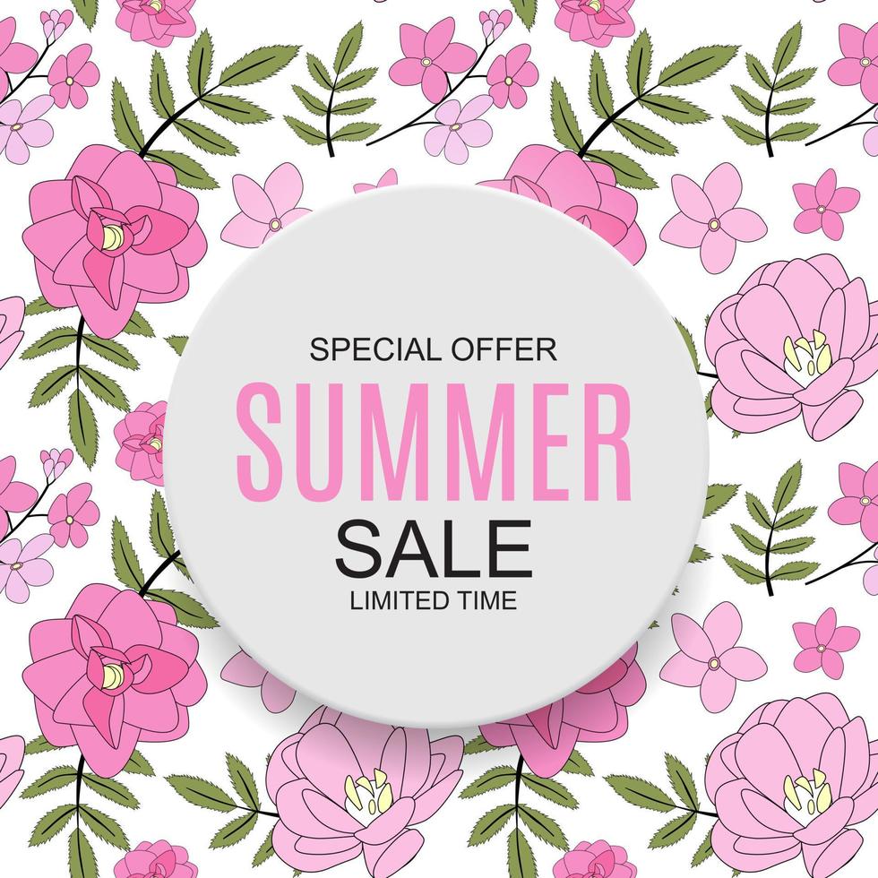 Summer Sale concept Background. Vector Illustration