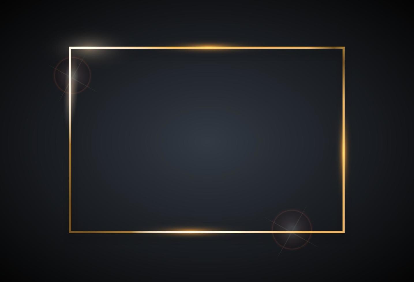 Abstract Golden Glossy Frame background. Vector Illustration