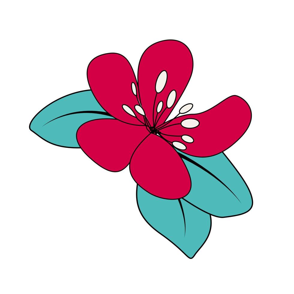flor dibujada a mano. ilustración vectorial vector