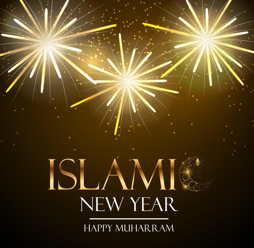 Islamic new year holiday background. Happy Muharram. Vector ...