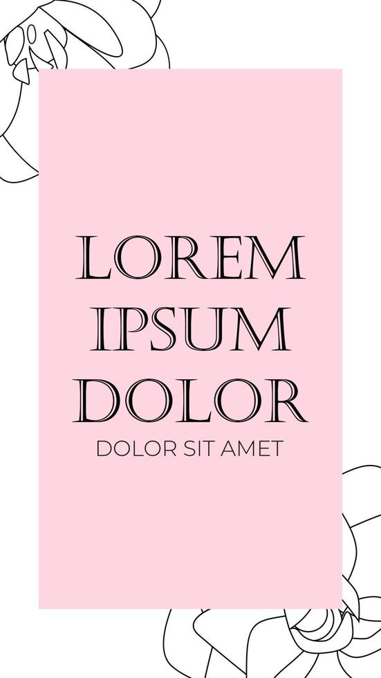 Summer Abstract Instagram stories  banner background can be use for landing page, website, mobile app, web design. Vector Illustration