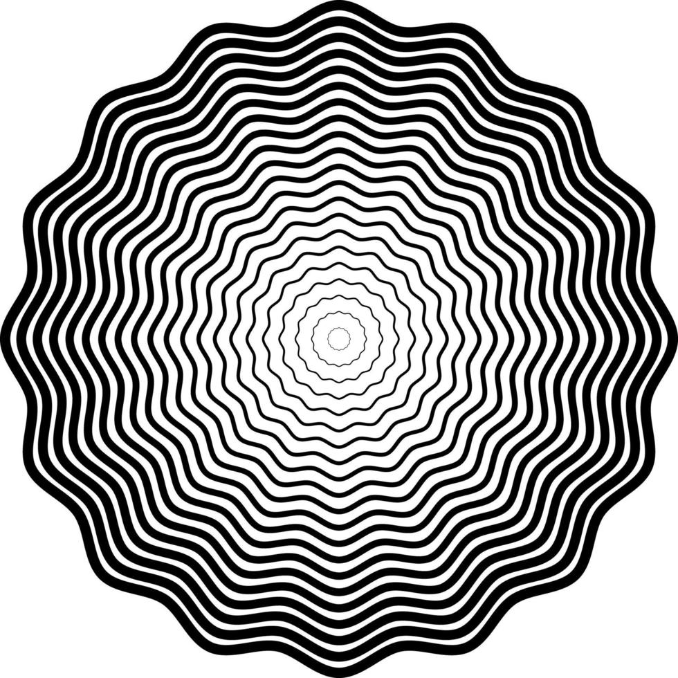 Hypnotic Fascinating Abstract Image. Vector Illustration. EPS10