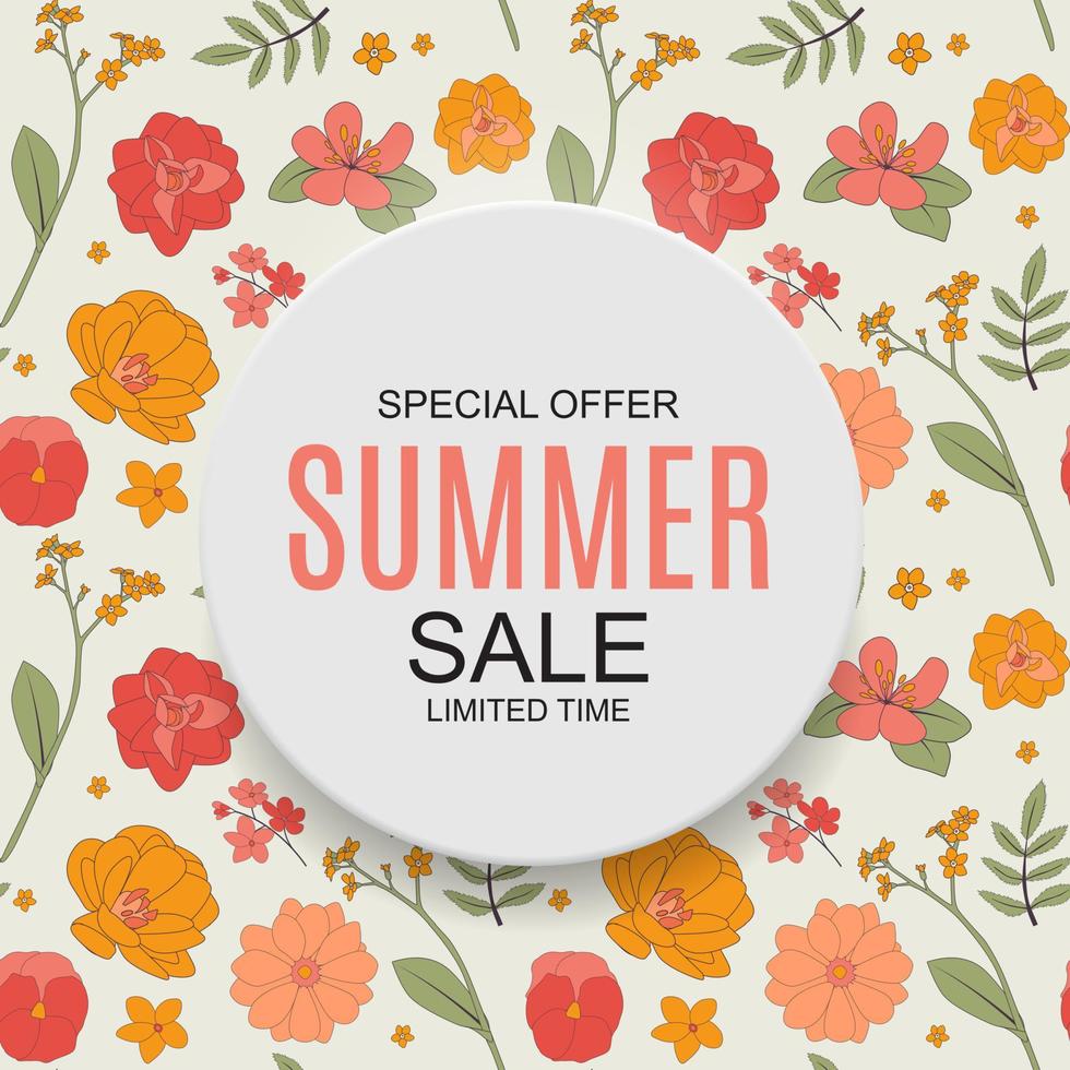 Summer Sale concept Background. Vector Illustration