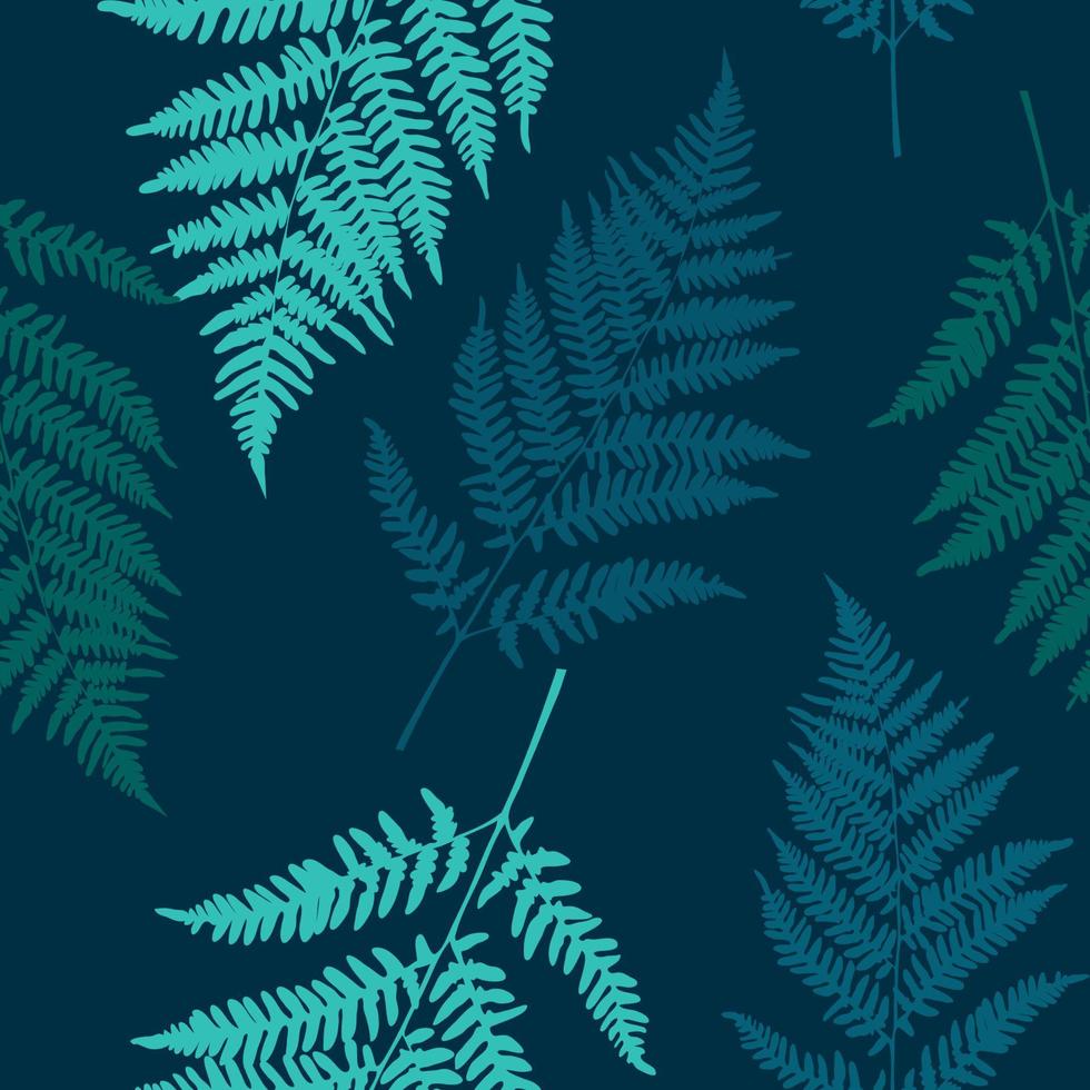 Fern leaf seamless pattern background. Vector Illustration