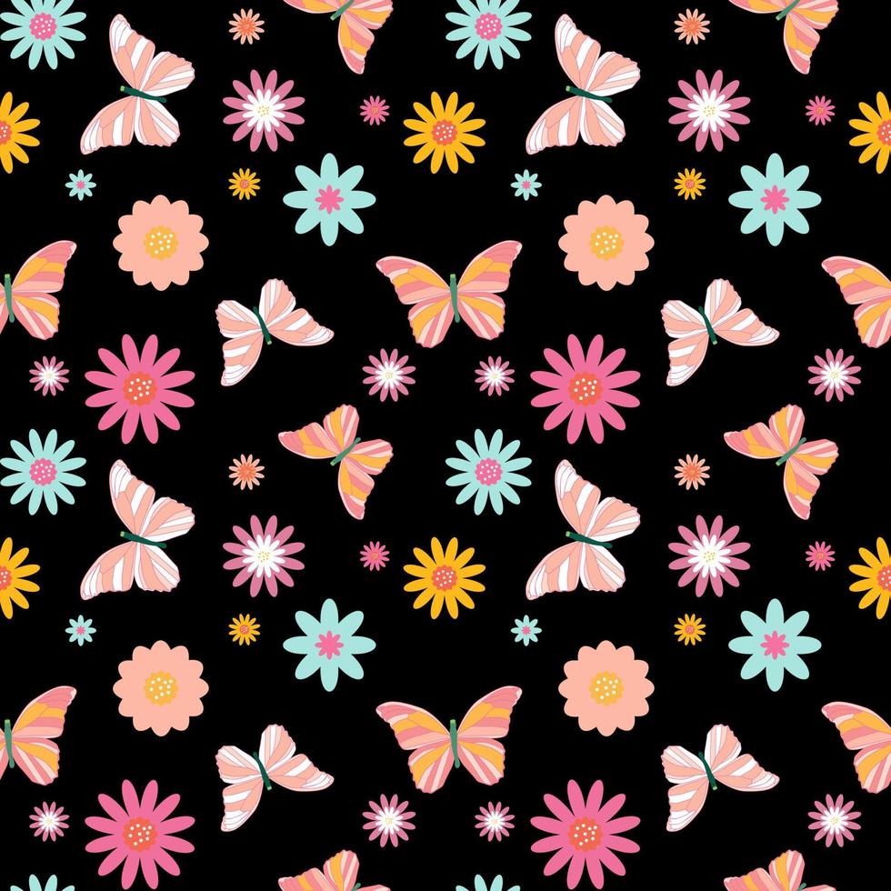 Butterfly Seamless Simple Pattern Background Vector Illustration