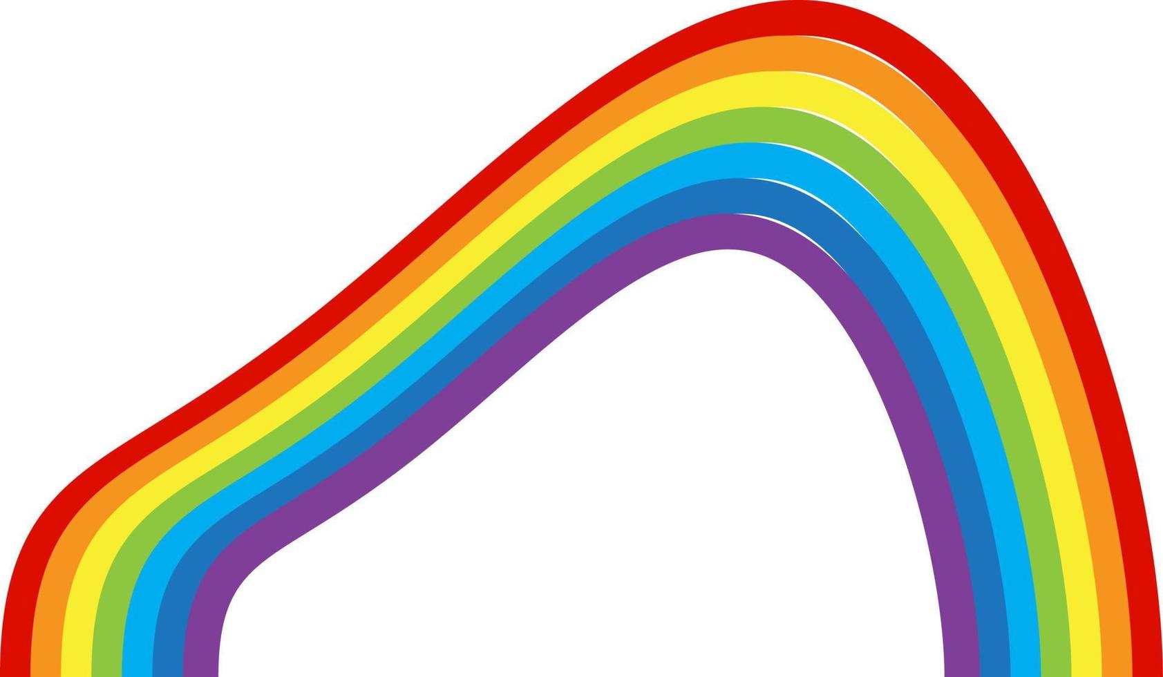 rainbow multicolored curved. Vector Illustration. EPS10