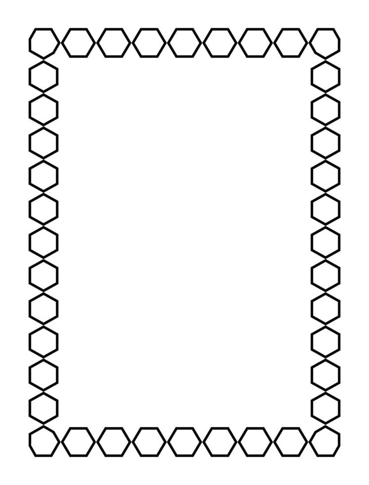 black rectangular frame. A4 format. Vector Illustration. EPS10