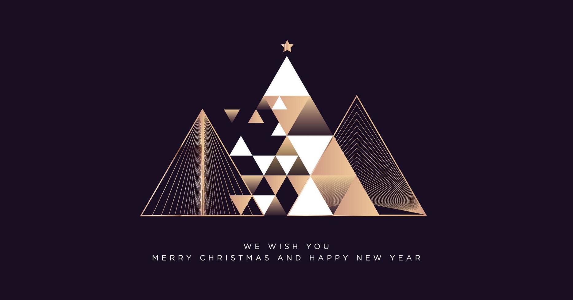 Merry Christmas and Happy New Year vector