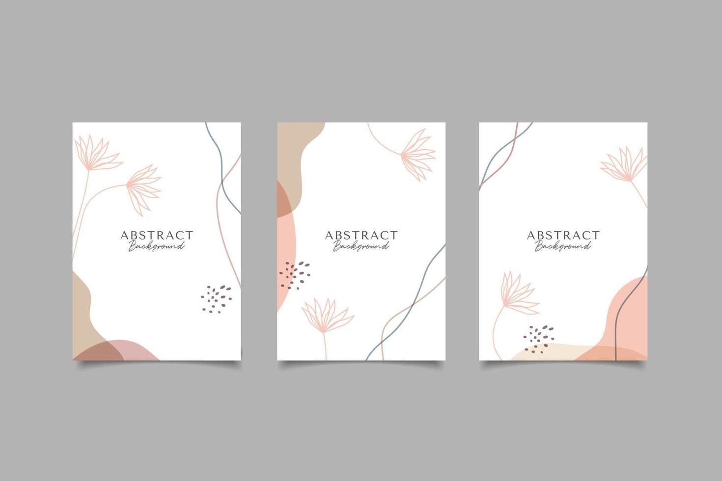 Abstract minimalist hand drawn cover background vector