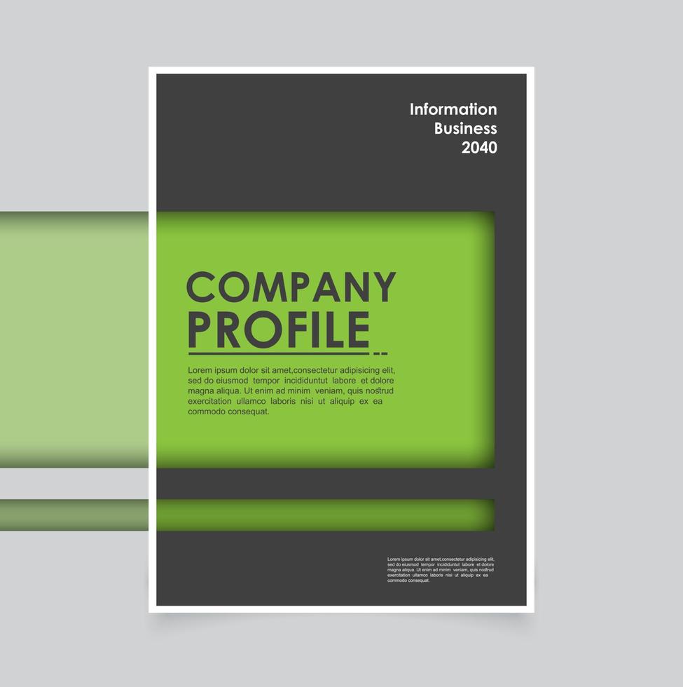 Modern business brochure template minimals vector