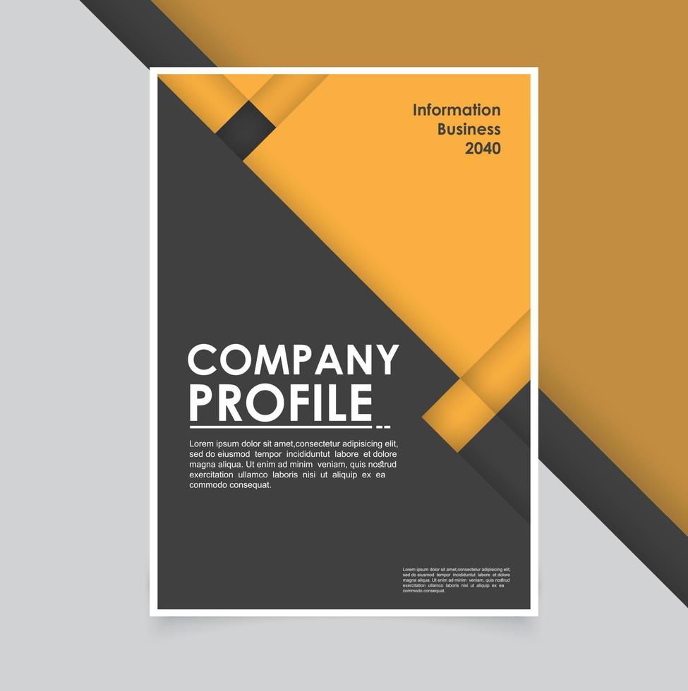 Modern business brochure template minimals vector