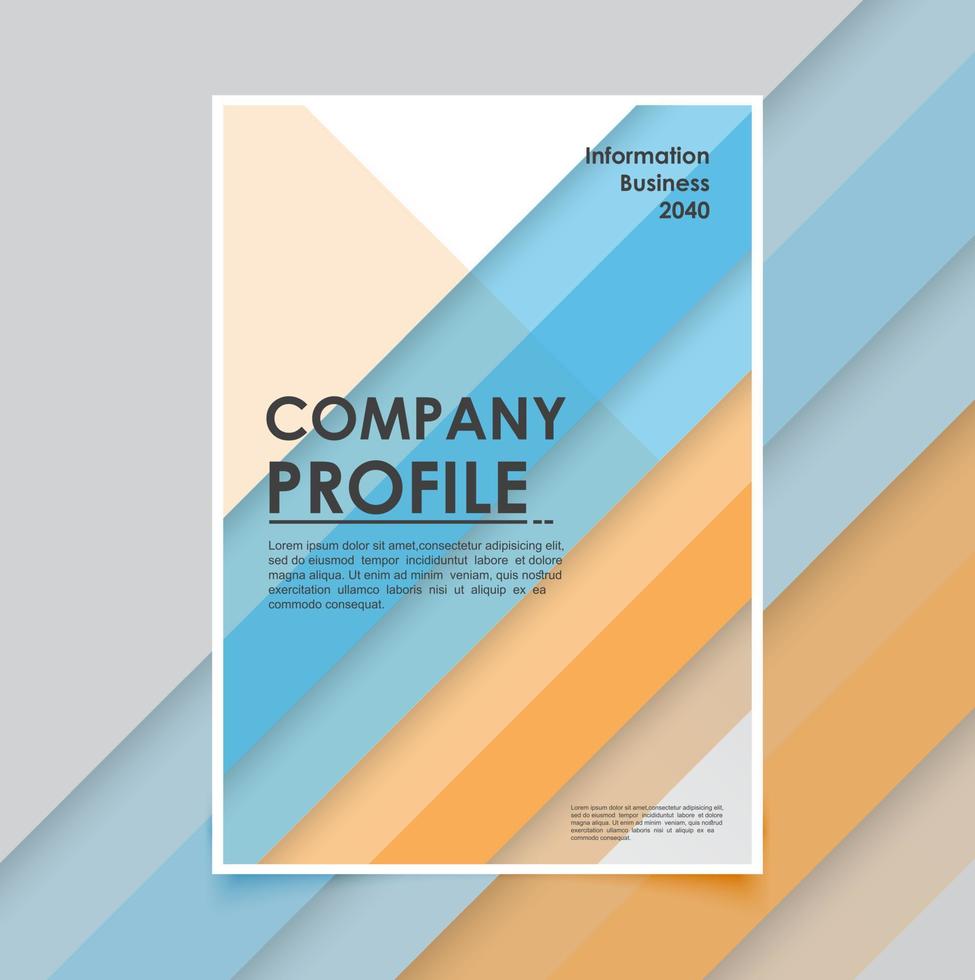 Modern business brochure template minimals vector